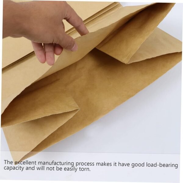 5pcs Kraft Paper Bag Bin Bag Sensor Bin Compost Canvas Kitchen Bin Outdoor Tote Bins Recycling Leaf Garden Bags Paper Shopping Bag Bread Bin Liners Nappy Storage Bag Yard Trash Bag - Image 3