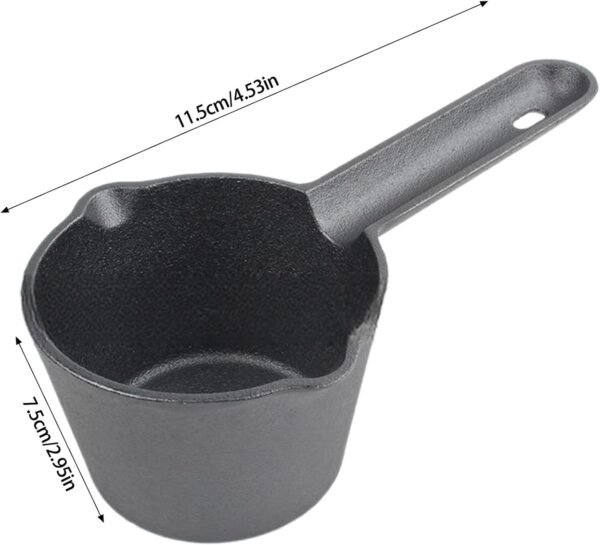 Kitchen Oil Convenient Hot Oil Splashing Pots Extended Handle Frying Pans Iron Cookware Practical Cooking Tool - Image 4