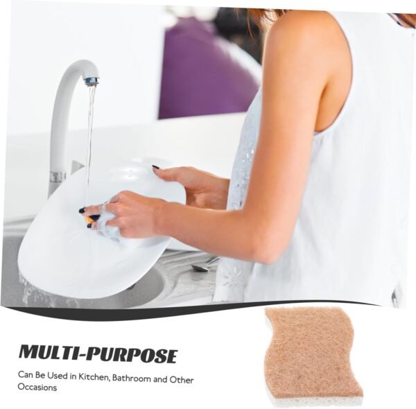 9pcs Kitchen Dish Sponge Dishwashing Scrubber Sink Cleaning Sponges Natural Dish Sponge Bowl Wash Sponges Dish Cleaning Sponges Kitchen Cleaning Sponges Scrubber Pads Work on Sisal - Image 5