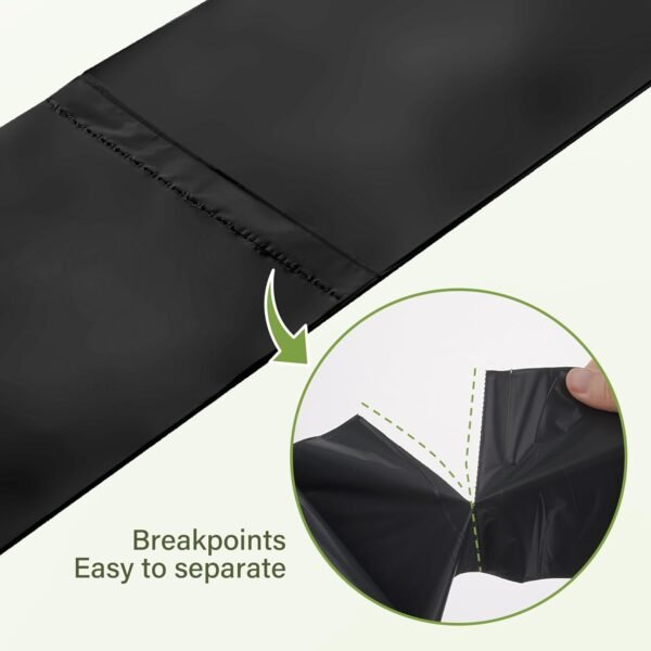 5 Gallon Trash Bags Compostable Portable Toilet Bags 100% Compost Garbage Bag Extra Thick 0.86 Mil for Camping Travel Kitchen Bathroom BPI Certified 30 Counts, Black - Image 2