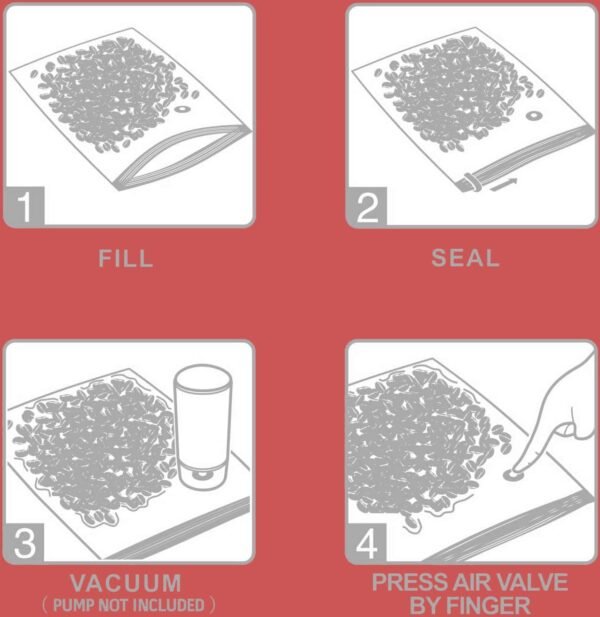 50 Pack Food Vacuum Sealer Bags, Reusable Sous Vide Bags for Food and Cooking, Food Storage - Image 6