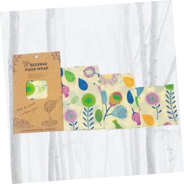Didiseaon 9 pcs beeswax wrap food wrapper reusable food wrap food storage wrap Food Wraps Beewax Wraps Food Preservation Cloths sandwich - Image 2