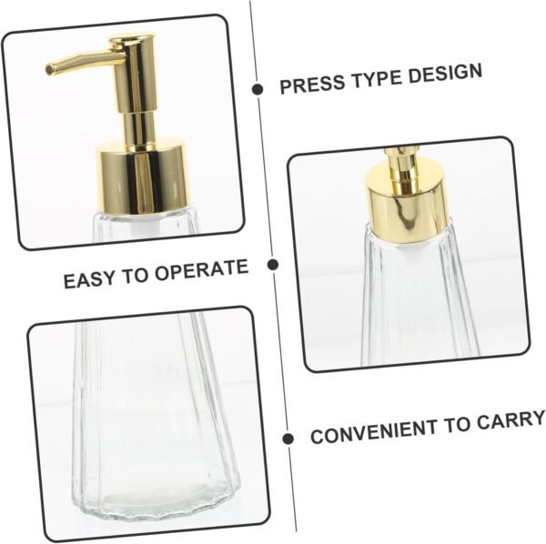 Alipis Glass Lotion Bottle Soap Container Hand Soap Dispenser Lotion Dispenser Hand Dispenser Glass Soap Dispenser Pump Shampoo Bottle Press Pump Bottle Dish Soap Dispenser Pp - Image 3
