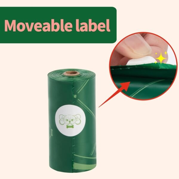 Biodegradable Dog Poop Bags, Large Leak Proof Poop Bags, Strong & Sturdy Bags for Dogs, Doggie Bags, Cats Litter Bags,Trash Bags for Pets， 120 bags with Holder and Hook - Image 5
