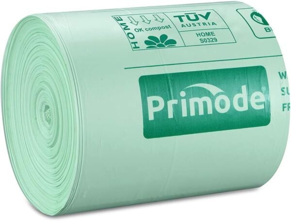 Primode Compostable Trash Bags, Food Scraps Yard Waste Bags,Extra Thick 0.71 Mil. ASTMD6400 Compost Bags Small Kitchen Bin Bags, Certified By BPI and TÜV AUSTRIA (3 Gallon) - Image 3