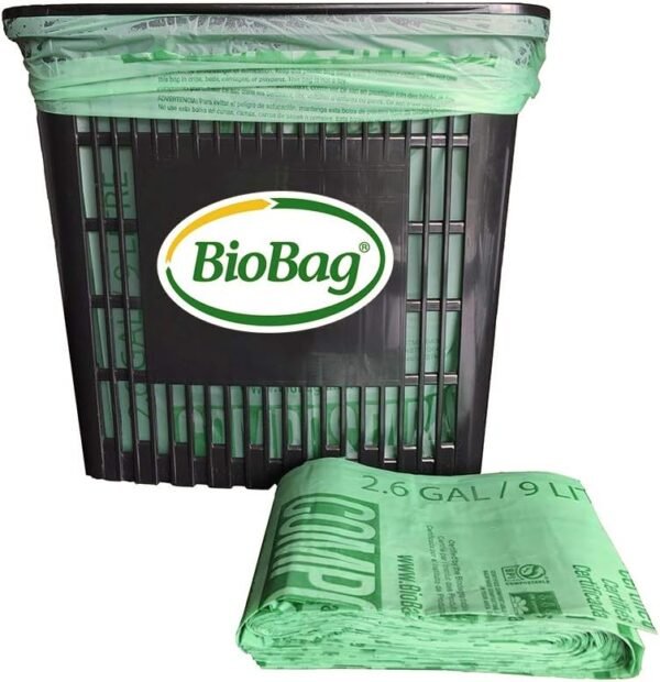 BioBag (USA), The Original Compostable Bag, 2.6 Gallon, 100 Total Count, 100% Certified Compostable Kitchen Food Scrap Bags, Kitchen Compost Bin Compatible - Image 3