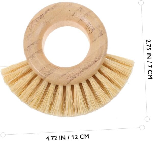 Natural Dish Brush with Fruit Handle Scrub Brush for Cleaning Dishes Vegetables and Kitchen - Image 4
