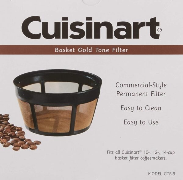 Cuisinart GTF-B Gold Tone Coffee Filter, Basket, Burr Mill - Image 2