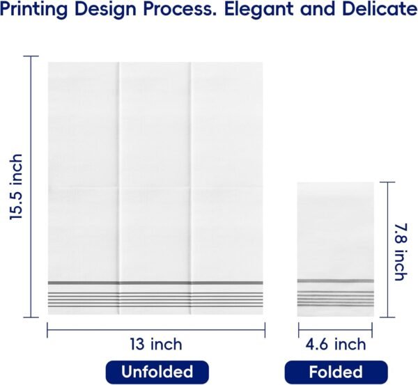 400 Pack Paper Napkins, 3-Ply Guest Towels Disposable Dinner Napkins, Soft and Absorbent Party Napkins for Bathroom,Wedding and Events - Image 2