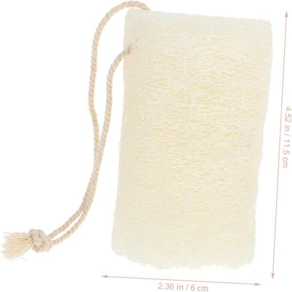 Mikinona 3pcs Loofah Exfoliating Body Scrubber Cleaning Sponge Cleaning Scrubber Natural Dish Sponge Body Sponge Natural Sea Sponge Natural Sponge Natural Loofa Sponges Organic Luffa Beige - Image 4