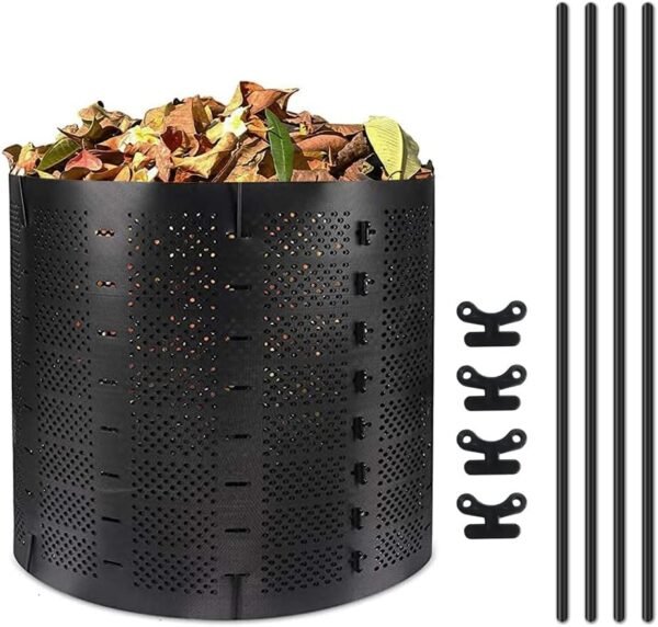YUEWO 220 Gallon Compost Bin Outdoor Expandable Outdoor Composter for Leaves, Grass, Coffee Grounds, Kitchen Waste, Trees and Dead Shrubs