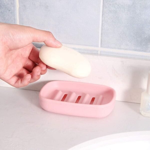 Onwon 4 Pieces Soap Dish with Drain Soap Holder BPA-Free Soap Saver, Slotted Design Can Exactly Let Soap Drain and Dry Naturally, Stop Mushy Soap, Extends Soap Life, Easy Cleaning - Image 6