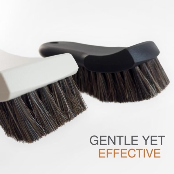 2 pcs Horse Hair Brush for Leather, car wash Brush Furniture, Sneakers, Boots, and More (Works on Natural, Synthetic, Pleather, Faux Leather and More) - Image 3