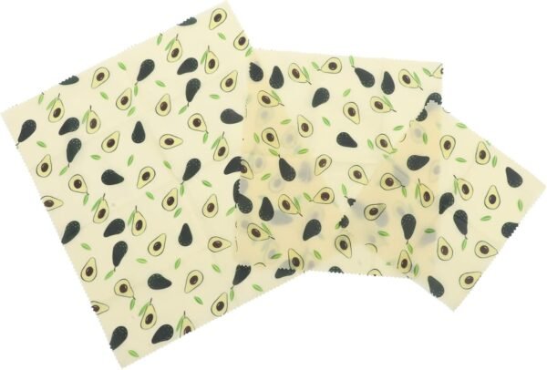 Abaodam 9 Pcs Beeswax Food Wraps Beeswax Covers Grease Resistant Wrapper Reusable Wax Wraps Beeswax Cloth Beezewax Beeswax Cling Film Wax Wrapping Paper Cotton Stencil Food Grade - Image 4