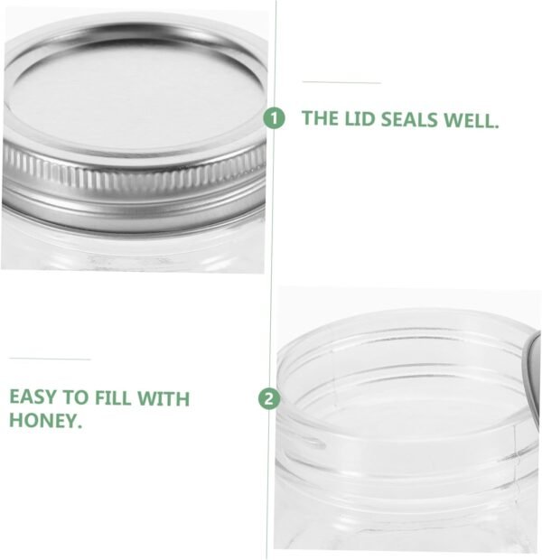 Luxshiny 8pcs Jam Storage Jar Jam Jars Mini Jars with Lids Spice Jars Openers Small Mason Jars Labels Bins Sealer Mason Jar Storage Boxes Vacuum Food Storage Containers Mason Jar Lids Glass - Image 8