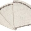 (3-PACK) ATHIA 100% Cotton Reusable Coffee Filters for Hario V60 (Size 02/01) Pour-Over Coffee Makers (0-2 cup)