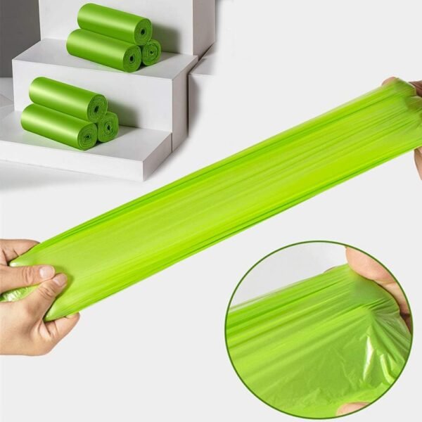 Trash Bags Biodegradable, Strong Rubbish Bags, Trash bags Recycling & Degradable Garbage Bags, Compostable Bags (Green, 13 Gallon) - Image 5