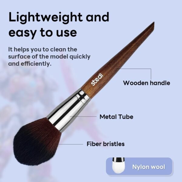 stedi Model Cleaning Brush Kit, Model Hobby Making Tools, 2 Soft and 1 Stiff Figure Duster Brush, Model Dusting Brush for Statues, Gundam, Scale Military Hobby Crafts - Image 4