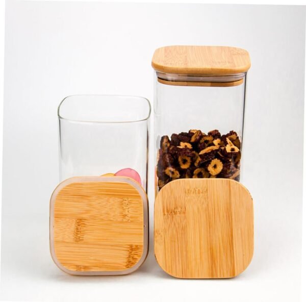 Glass Storage Jars Candy Jars Food Storage Jars Air Tight Jars Airtight Kitchen Canister Tea Jars Kitchen Storage Jars Candy Containers Pickle Jars Food Storage Containers - Image 3