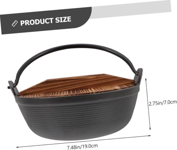 Stew Soup Pot Outdoor Cookware Camping Cooker Pot Cast Iron Japanese Nabe Smooth Surface Easy Care - Image 2