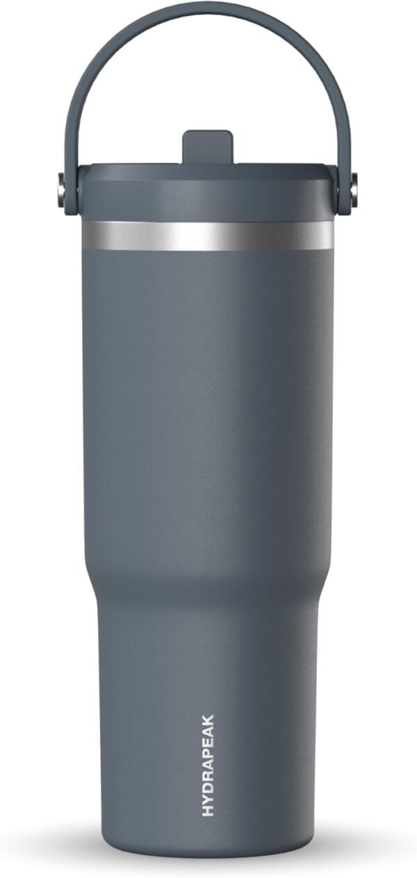 Hydrapeak Nomad 32 oz Tumbler with Handle and Straw Lid, Leakproof Tumbler, Tumbler Lid Straw, Double Insulated Tumblers, 32oz Double Insulated Cup Straw, Stainless Steel (Nightfall)