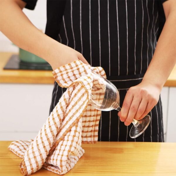 LAZI Kitchen Dish Towels, 16 Inch x 25 Inch Bulk Cotton Kitchen Towels, 6 Pack Dish Cloths for Dish Rags for Drying Dishes Clothes and Dish Towels - Image 3