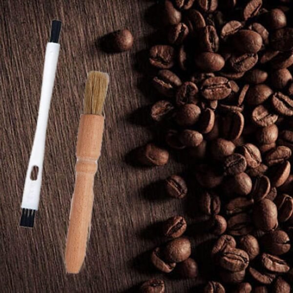 Coffee Brush Set, 13 Pieces Natural Wood & Nylon, Includes Wooden, Plastic, Straw, & Gap Brushes for Espresso Machine Cleaning - Image 4
