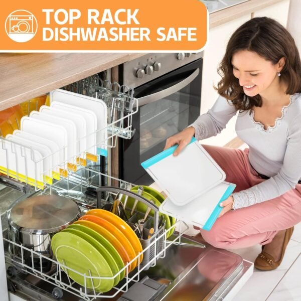 10 Pack Dishwasher Safe Reusable Bags Silicone, Leakproof Reusable Freezer Bags, BPA Free Reusable Food Storage Bags for Lunch Marinate Food Travel - 3 Gallon 3 Snack 4 Sandwich Bags - Image 2