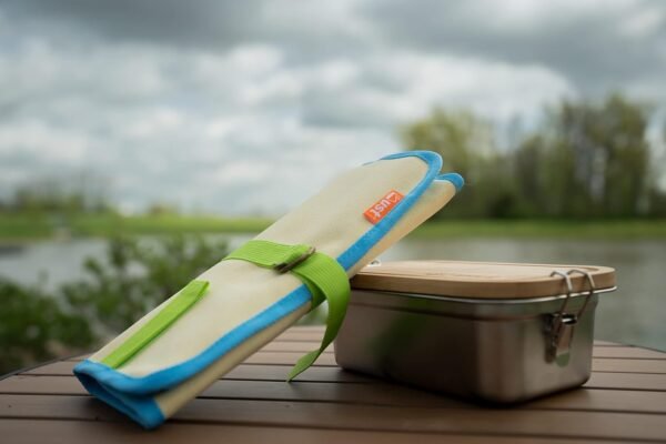 ust Camp Kitchen roll up with 7 Piece Bamboo Utensil Set in a Portable Organizer for Cooking, Camping, and Everyday use - Image 8