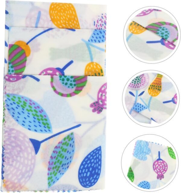 FOMIYES 3pcs Beeswax Reusable Food Wraps Beeswax Cloth Food Wrappers Beeswax Preservation Wraps Food Wrapping Cloth Beeswax Food Wraps Beeswax Bowl Cover Sustainable Wax Cloth - Image 8