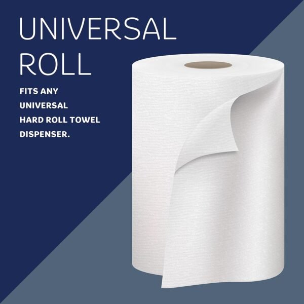 Kleenex® Hard Roll Paper Towels, Bulk (50606), 1.75" Core, with Premium Absorbency Pockets, White (600'/Roll, 6 Rolls/Case, 3,600'/Case) - Image 8