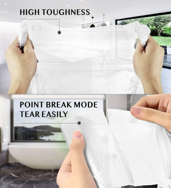 120 Counts Small Trash Bags, 1.2 Gallon Small Garbage Bags with Tear & Leak Resistant 5 Liter Mini Compostable Strong Bathroom Trash Bags, Recycling Eco-Friendly Trash Can Liner (white) - Image 6