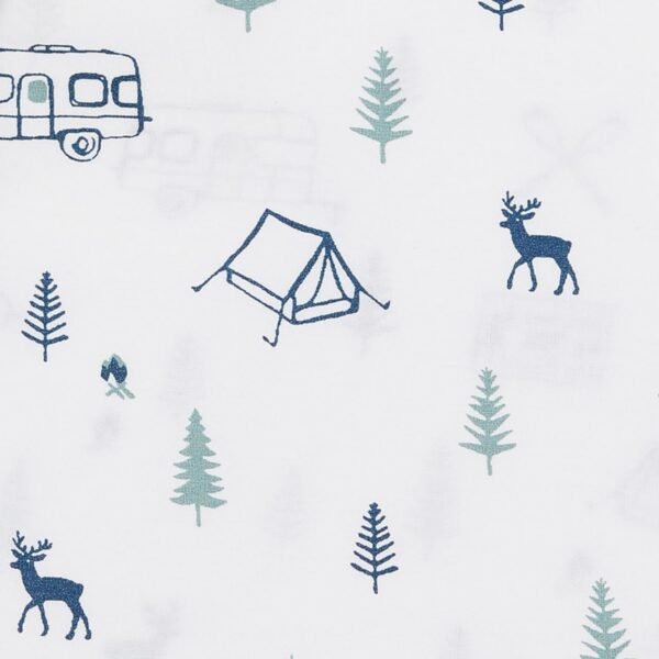 Eddie Bauer - Twin Sheets, Cotton Percale Bedding Set, Crisp & Cool Home Decor (Campout Dark Blue,3 Pieces, Twin) - Image 4