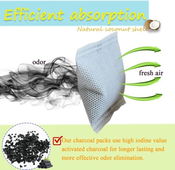 Compost Bin Deodorizers Carbon Filters Compatible with Compost Genie Kitchen Compost Bin, Replacement Coconut Shell Activated Carbon Purifying Deodorizer, 12 Pack - Image 4