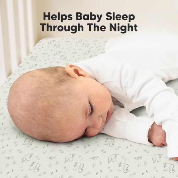 2-Pack Waterproof Crib Sheets for Girl, Boy - Organic Cotton 52X28 Fitted Crib Sheets Neutral,Crib Mattress Protector Sheets,Soft Toddler Bed Sheets,Washable Infant Fitted Baby Crib Sheets(Pine Grove) - Image 7
