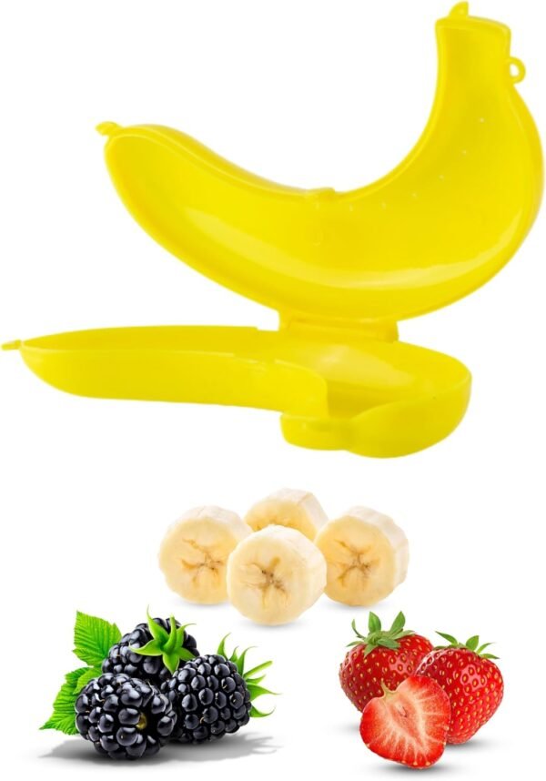 Banana Case - Plastic Banana Holder for Lunch Boxes - Reusable Banana Keeper Cap - Banana Container Storage for Picnic, Camping, Keep Fresh