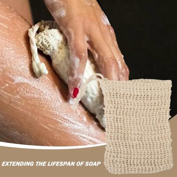 Soap Savers 5Pcs Soap Bag Bar for Bar Soap Breathable Mesh Soap Pouch with Drawstring Foaming and Drying Soap Holder for Shower Exfoliating Soap Savers for Bar Soap - Image 2