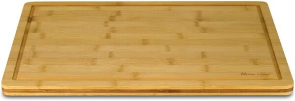 Heim Concept Organic Bamboo Cutting Boards for Kitchen Extra Large Chopping Board with Juicy Groove Perfect for Meat, Vegetables, Fruits, Cheese (18x12x3/4) - Image 5