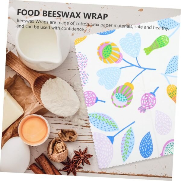 FOMIYES 3pcs Beeswax Reusable Food Wraps Beeswax Cloth Food Wrappers Beeswax Preservation Wraps Food Wrapping Cloth Beeswax Food Wraps Beeswax Bowl Cover Sustainable Wax Cloth - Image 2