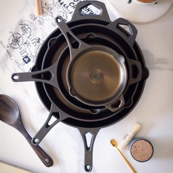 Backcountry Iron 12 Inch Smooth Wasatch Pre-Seasoned Round Cast Iron Skillet - Image 7