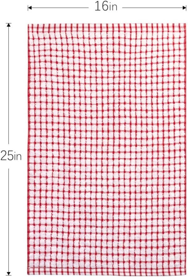 100% Cotton Kitchen Dish Towels, 16 Inch x 25 Inch Absorbent Dish Cloths 6 Pack Kitchen Towels, for Drying Dishes and Table - Image 2
