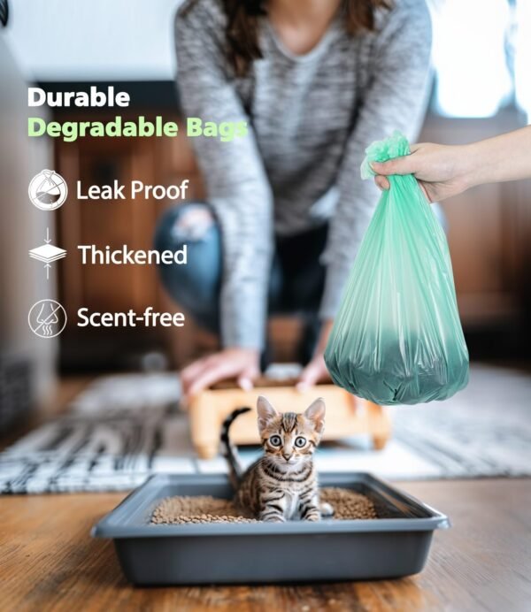 Compostable Trash Bags 1.2 Gallon 150 Packs,AYOTEE Small Compost Bags,Small Biodegradable Trash Bags Green Are Suitable For 1-2 Gallon And 4-8 Liter Small Trash bags can liner - Image 6