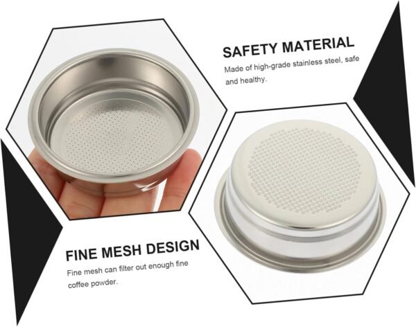 Coffee Machine Filter Espresso Machines Coffee Grinder Syrup Dispenser Cold Brew Coffee Maker Reusable Holder Detachable Tamper Bin Handle Cups Decaf Coffee Stainless Steel Silver - Image 7