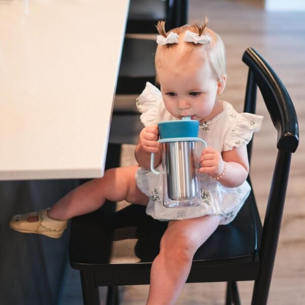 The First Years CoolCore Insulated Toddler Straw Cup - Transitional Toddler Trainer Cup Converts to Water Bottle with Spill Proof Lid - 8 Ounces - Ages 12 Months and Up - Image 5