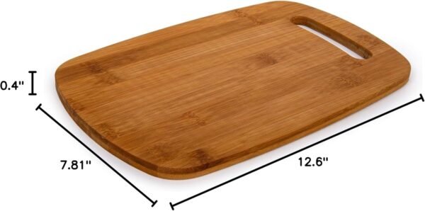 Luciano Housewares, Beige Classic Bamboo Cutting Board, 12.6 x 7.87 inches, 12.75 x 7.87 - Image 6