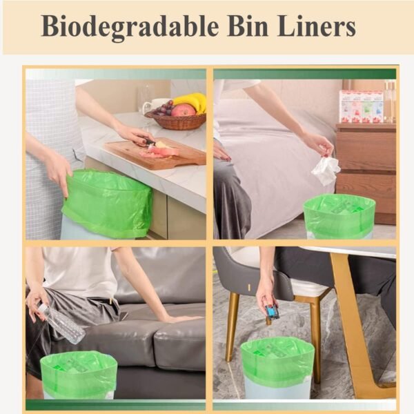 Small Trash Bags 1.2 Gallon, 120 Count Bathroom Garbage Bags, Compost Trash Bags for 1-2 Gallon Trash Can, Small Trash Bags Bathroom Strong and Tough for Kitchen Office - Image 5