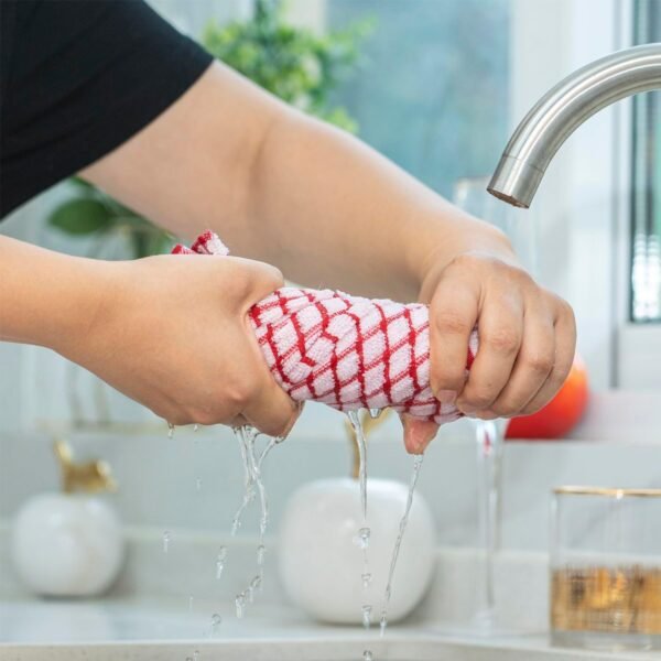 100% Cotton Kitchen Dish Towels, 16 Inch x 25 Inch Absorbent Dish Cloths 6 Pack Kitchen Towels, for Drying Dishes and Table - Image 5