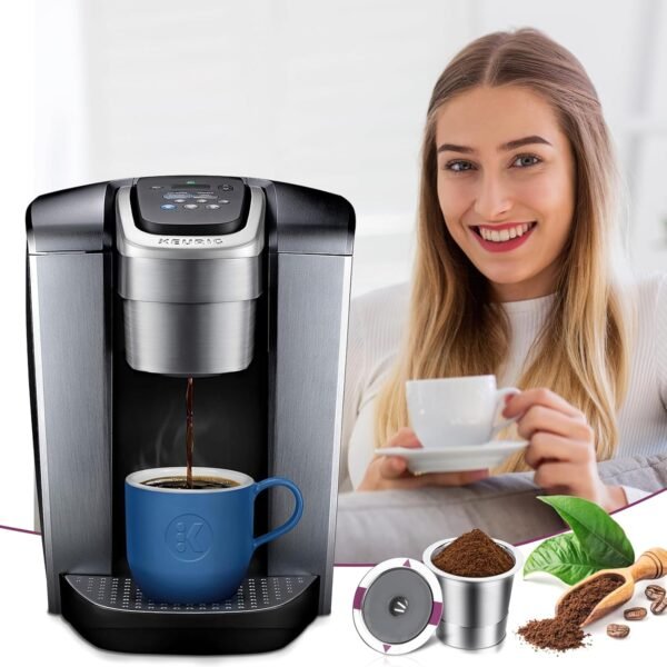 Reusable K Cups for K eurig, Universal stainless steel Reusable Coffee Pods, Refillable Single K Cups for K eurig 2.0 and 1.0 Coffee Makers (２－PACK) - Image 7