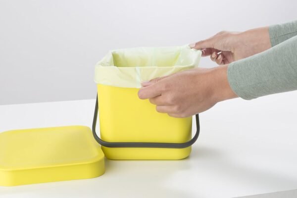 Brabantia 419683 10 Compostable Trash Bags, 1.6 Gallon, Green - Image 3