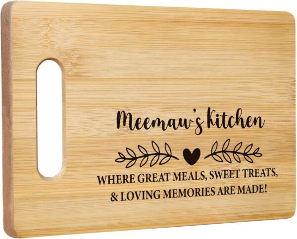 Meemaw Cutting Boards for Kitchen, Grandma Bamboo Cutting Board, Meemaw's Kitchen Decorative Cutting Board, Meemaw Gifts, Grandma Gifts, Best Grandma Gifts, Grandma Gifts for Christmas